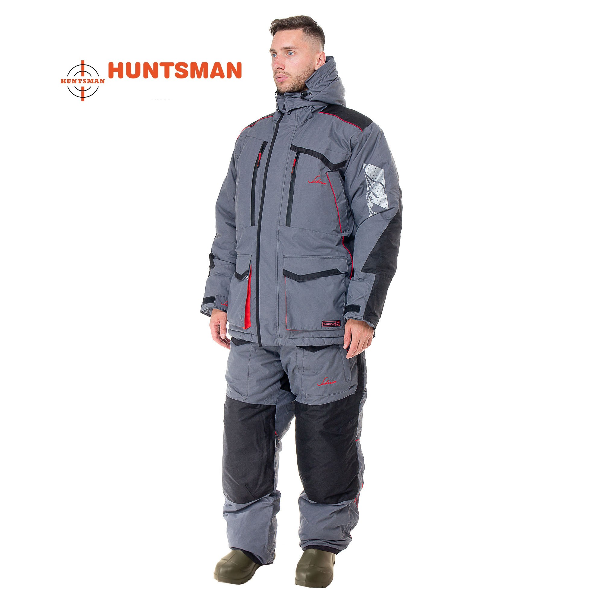 Žieminis kostiumas HUNTSMAN - Siberia Pilka/Juoda Kvėpuojantis -45C
