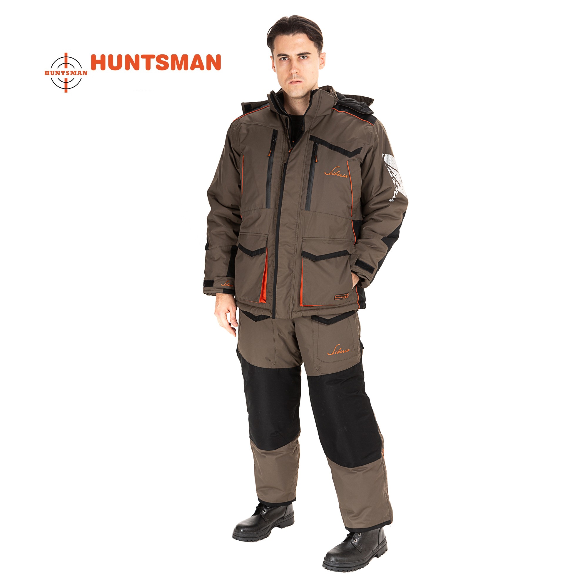 Žieminis kostiumas HUNTSMAN Siberia Haki/juoda Breathable -45C