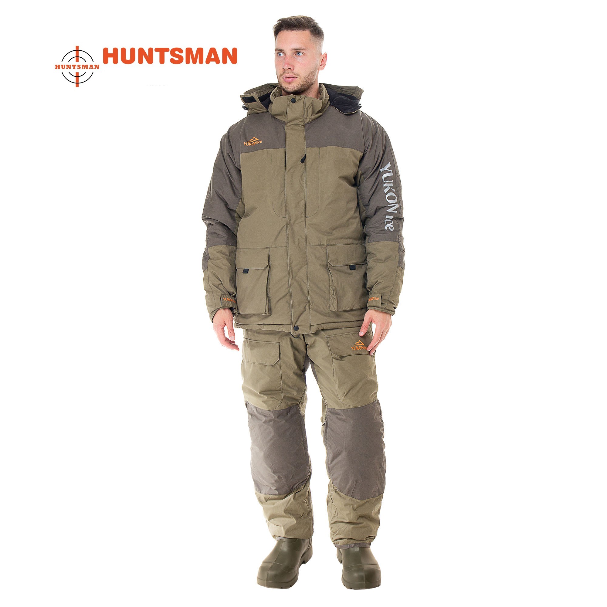 Žieminis kostiumas HUNTSMAN - Yukon Ice Haki spalvos Kvėpuojantis -45C